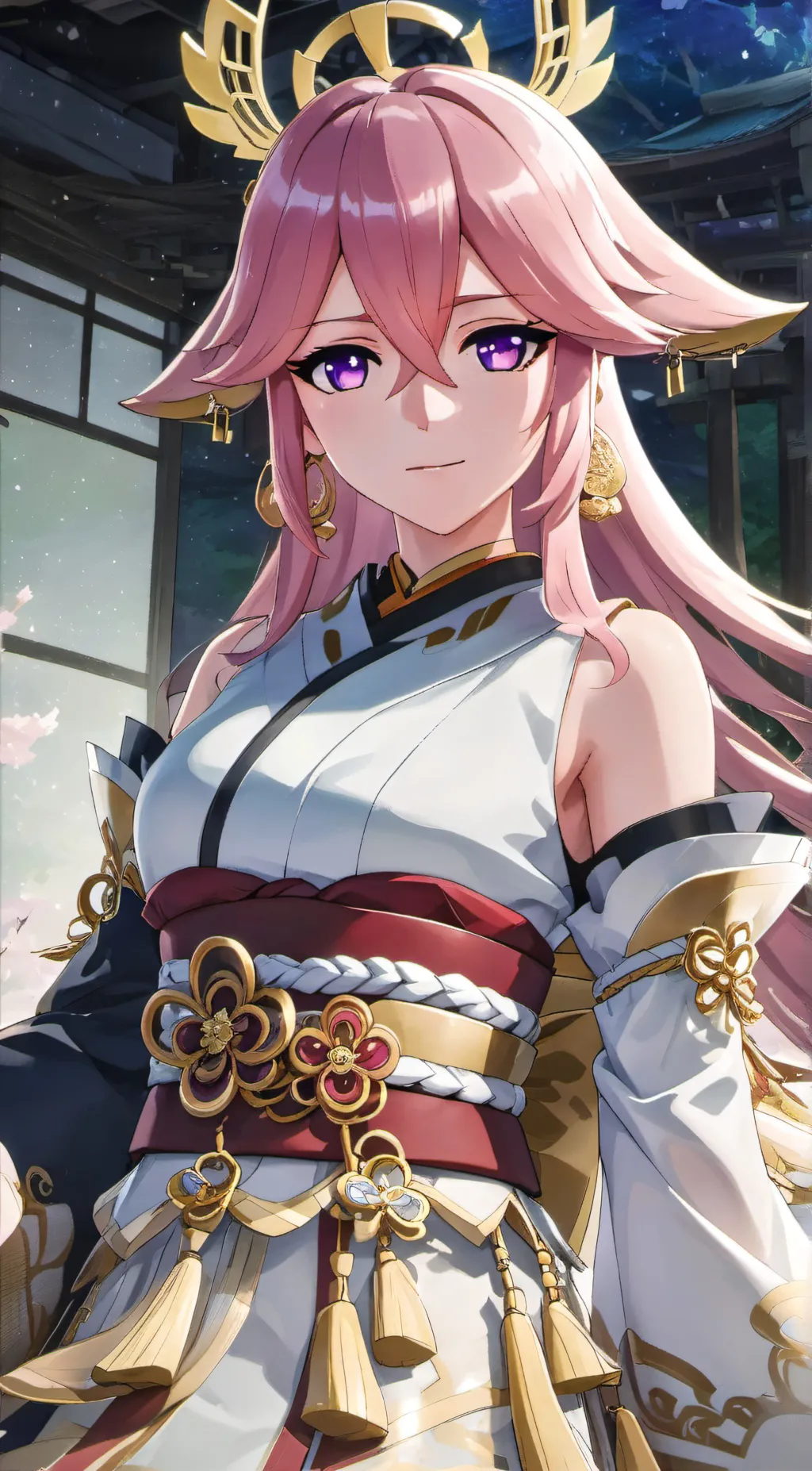 ai character: Yae Miko  background