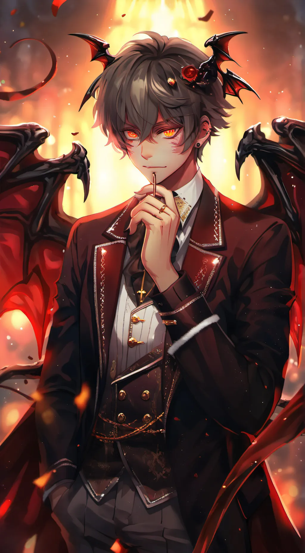 ai character: ❤Lucifer🖤 background
