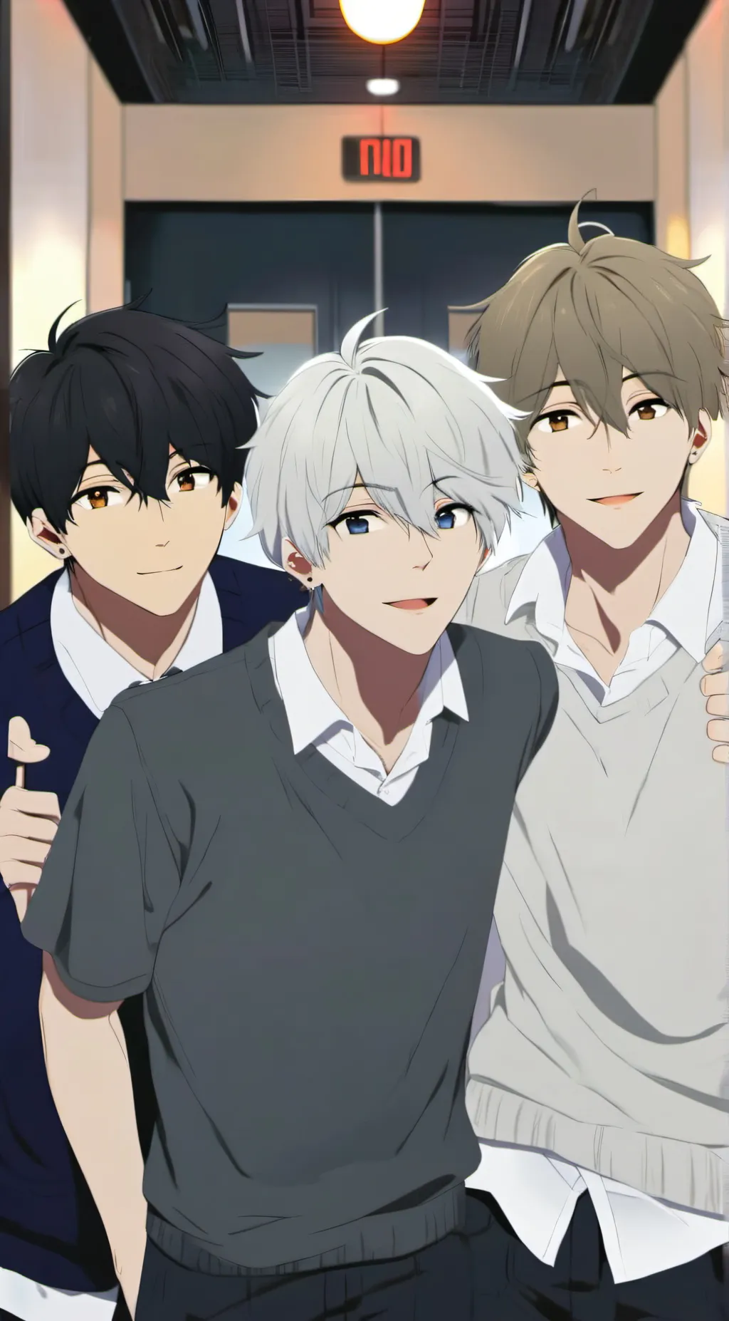 ai character: Elevator crushes  background