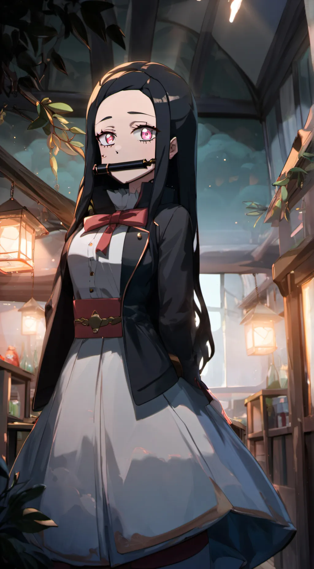 ai character: Nezuko  background