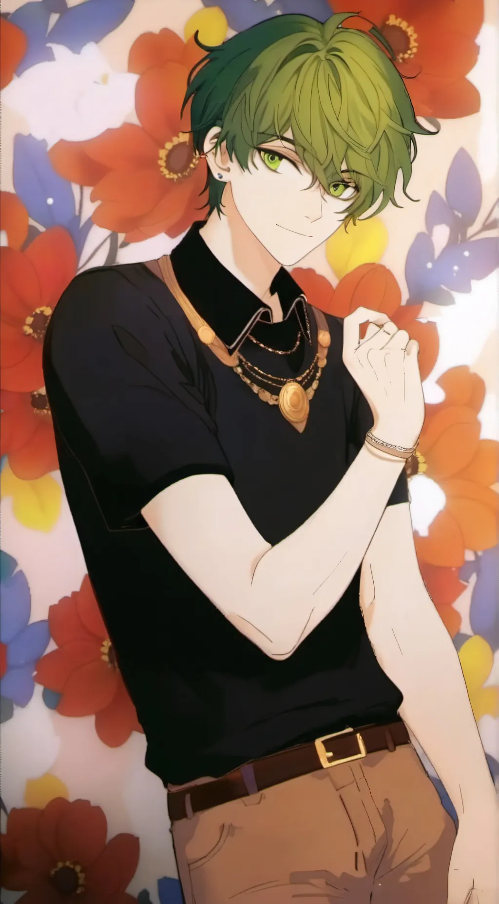 ai character: zoro  background