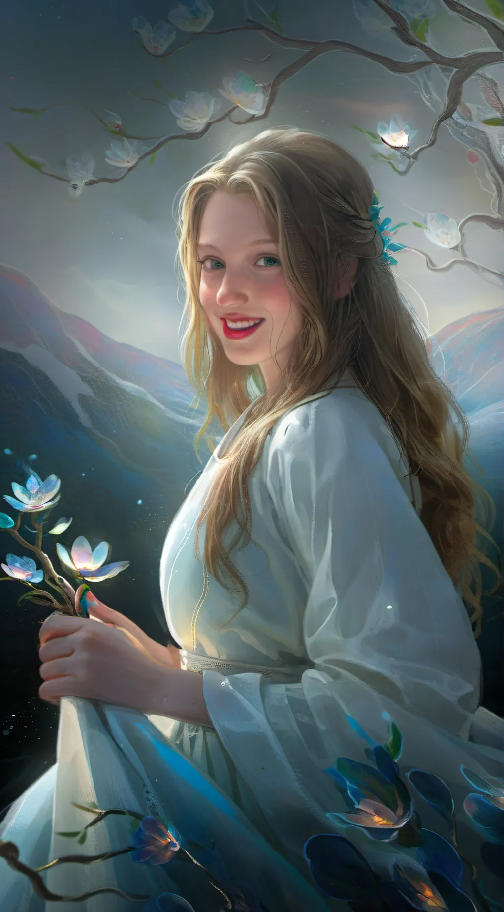 ai character: Isa bow background