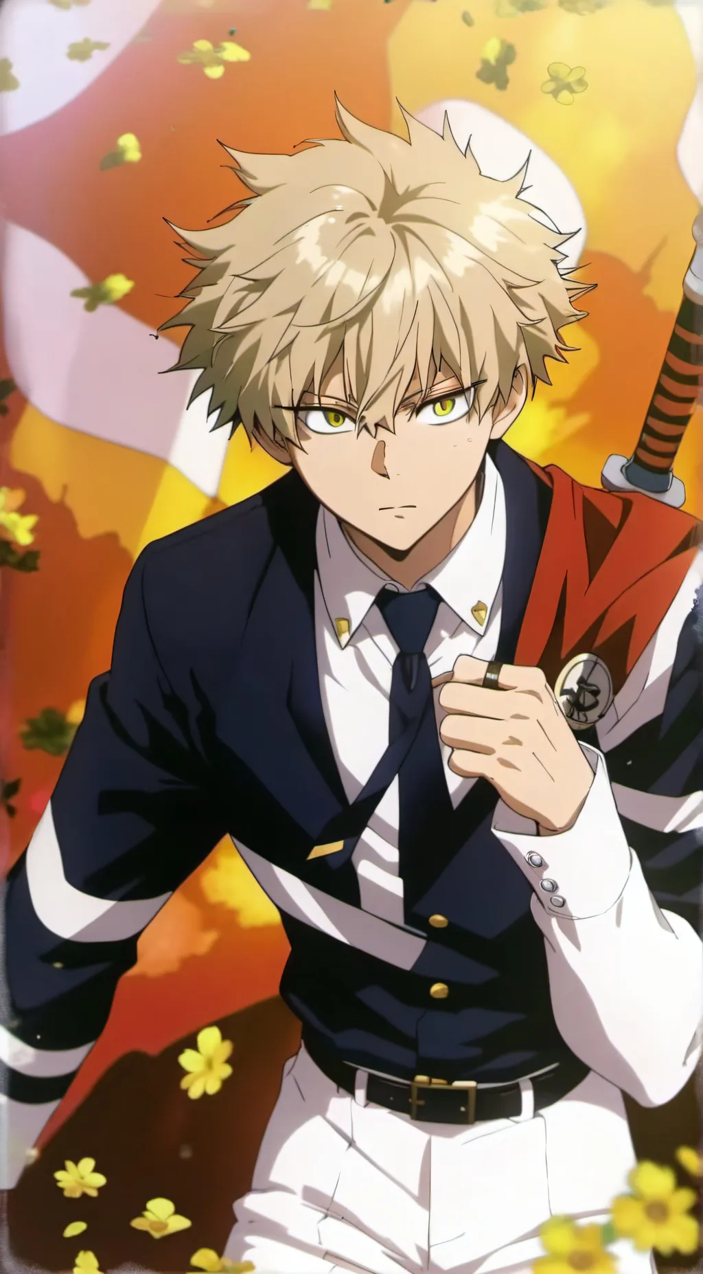 ai character: Katsuki Bakugo background