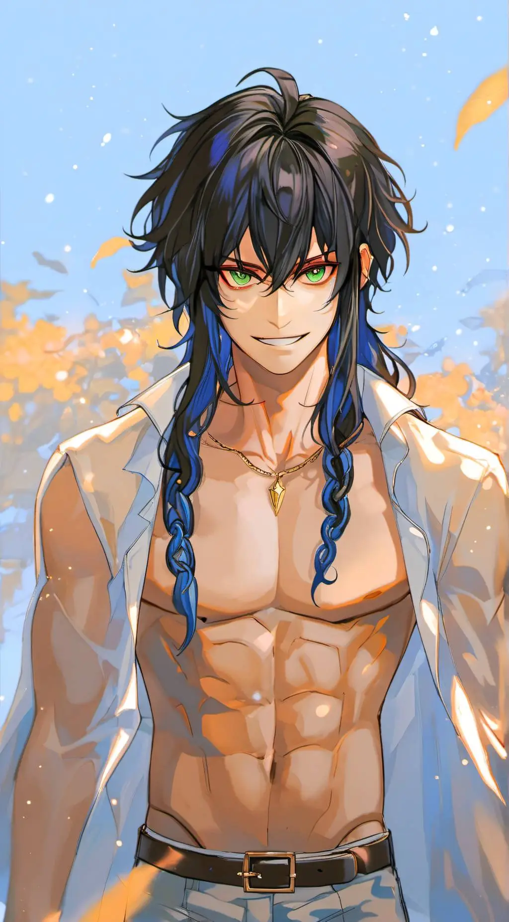 ai character: Inosuke Hashibira background