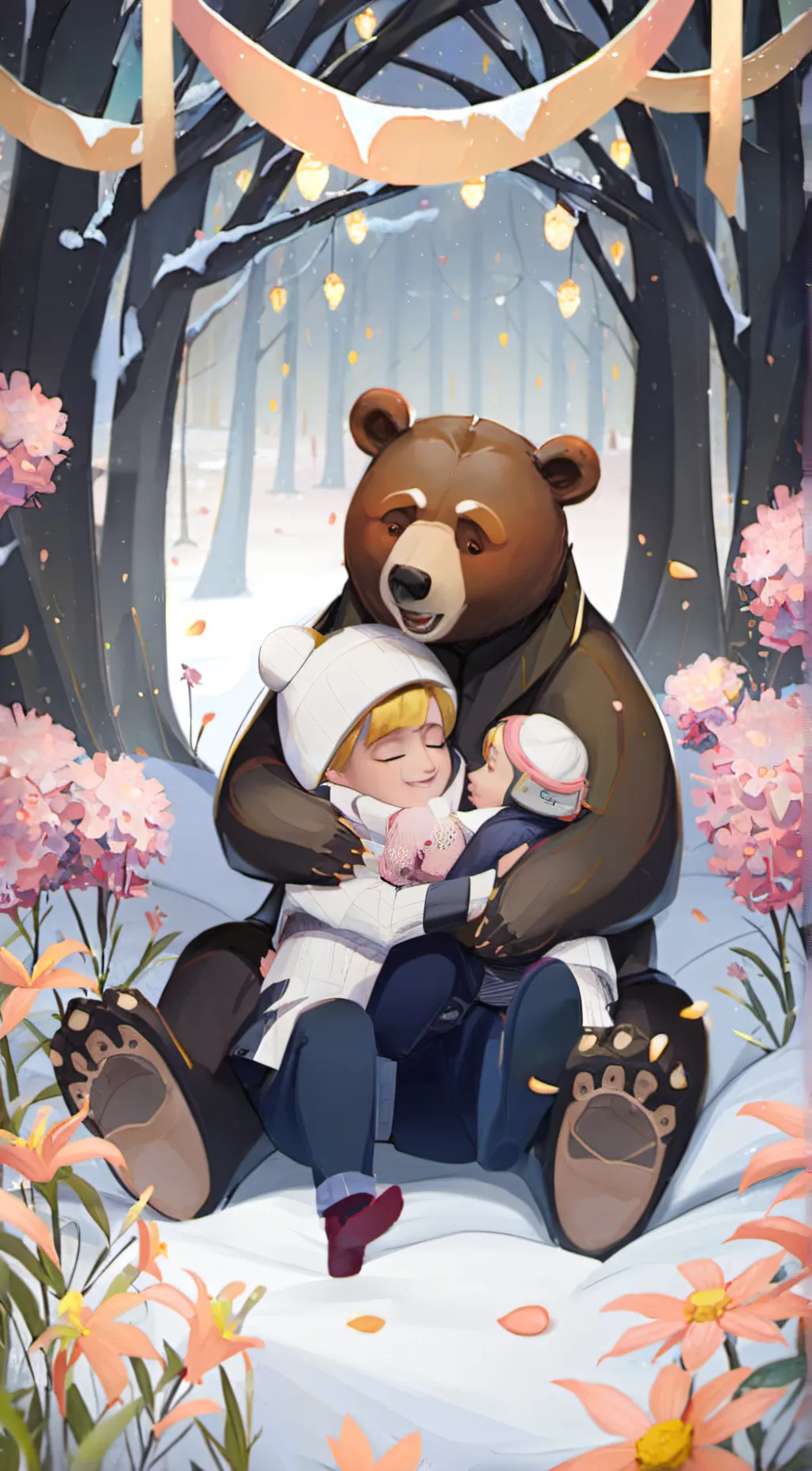 ai character: bear background