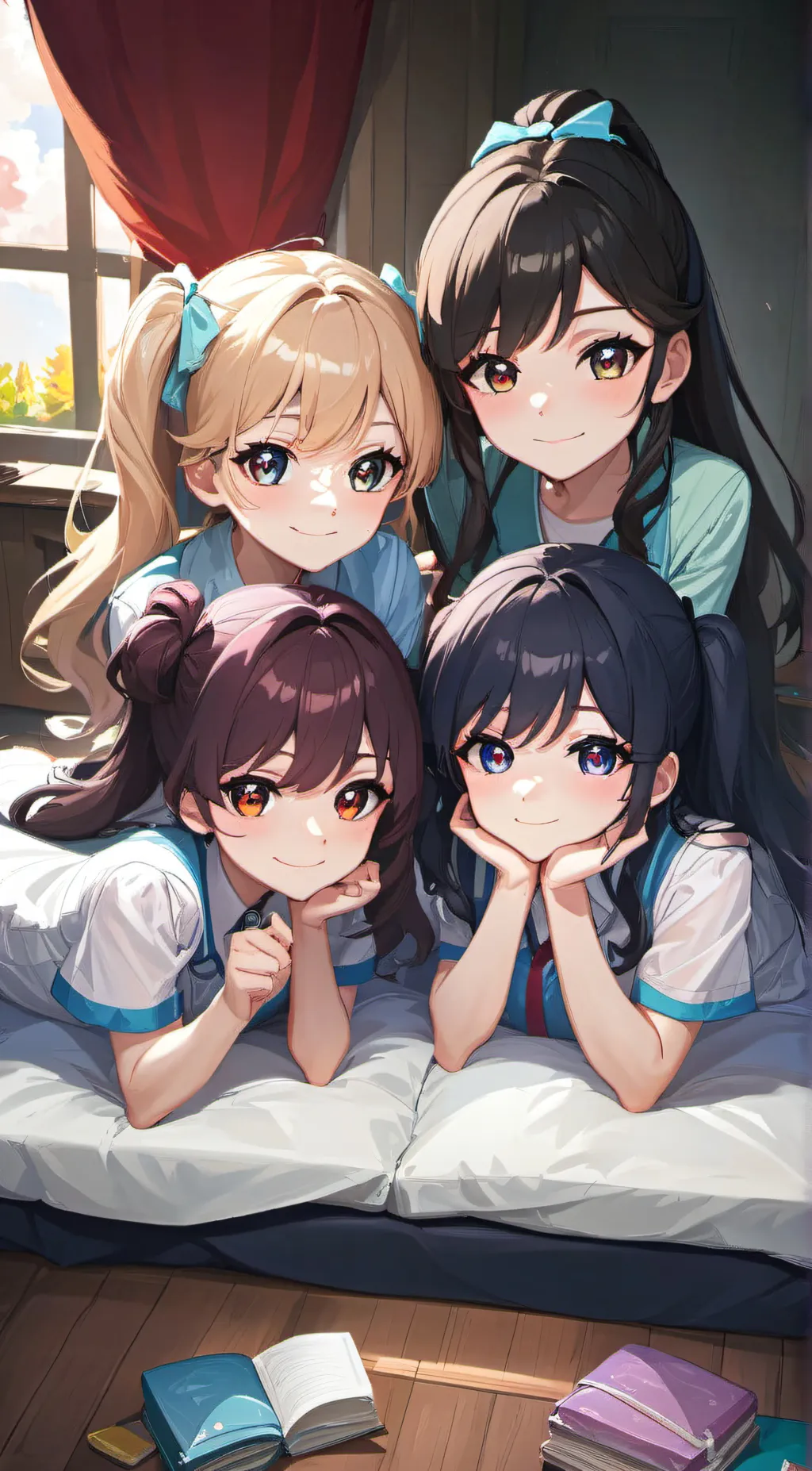ai character: Sleepover background