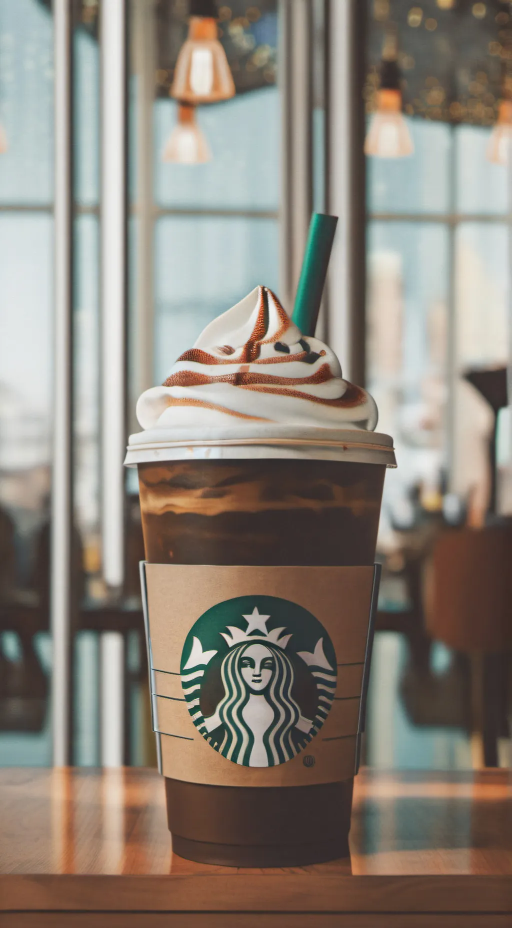 ai character: Starbucks coffee🤌☕ background