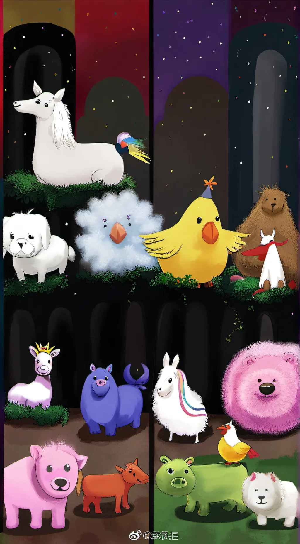 ai character: Smiling Critters  background