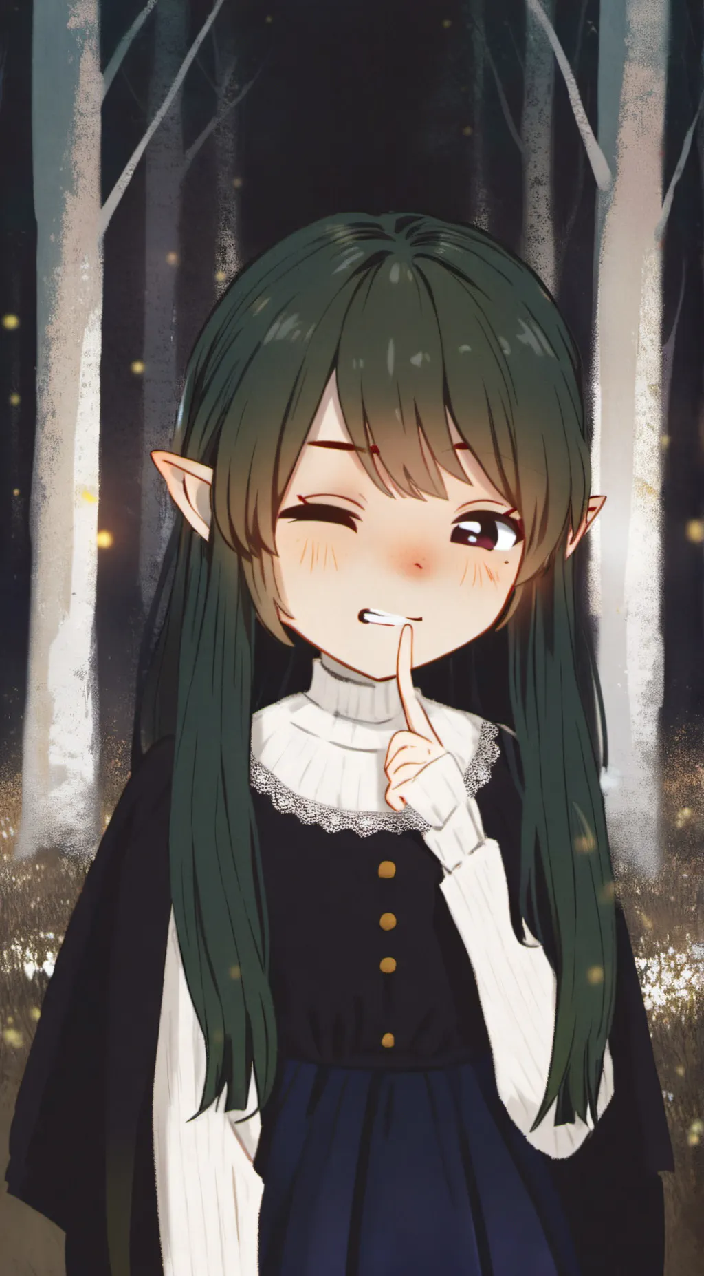 ai character: Violet background