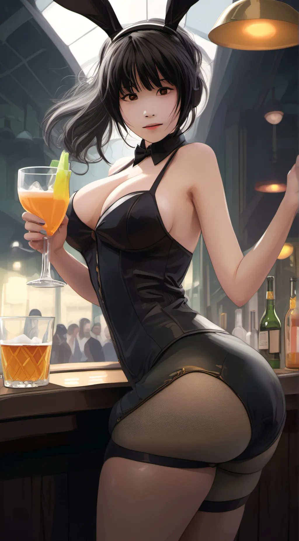 ai character: Sexy bunny background