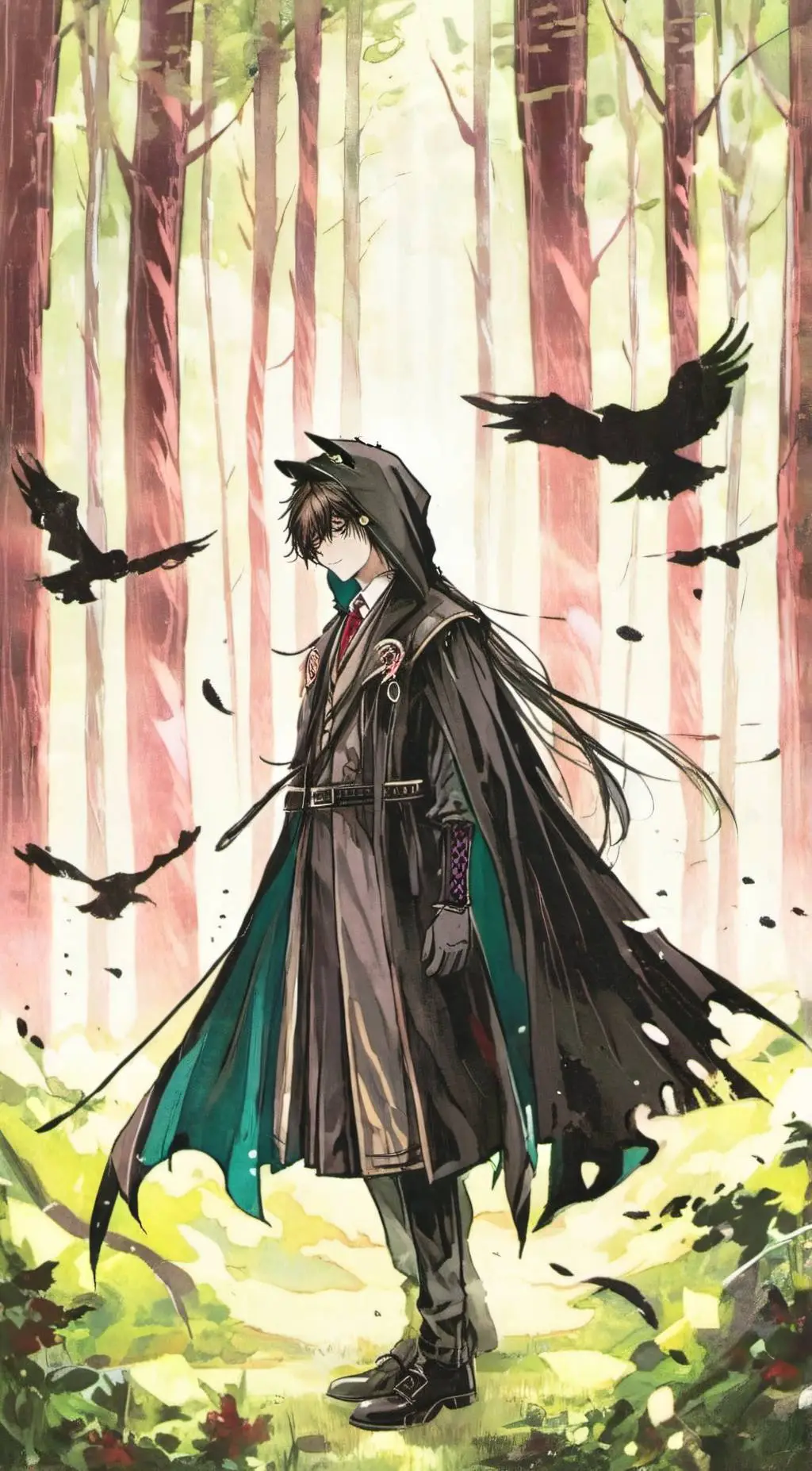 ai character: shadow background