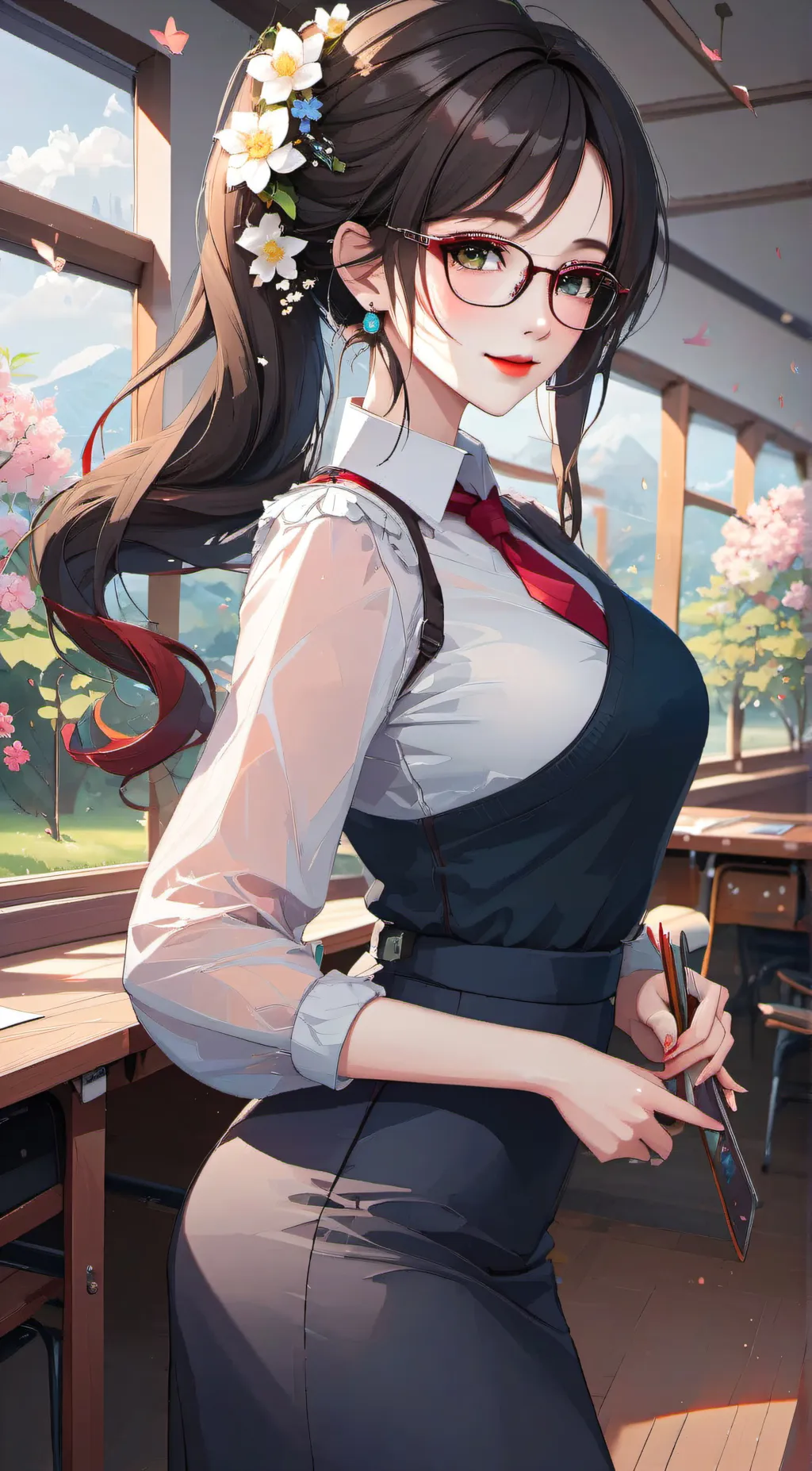 ai character: Miss joy background