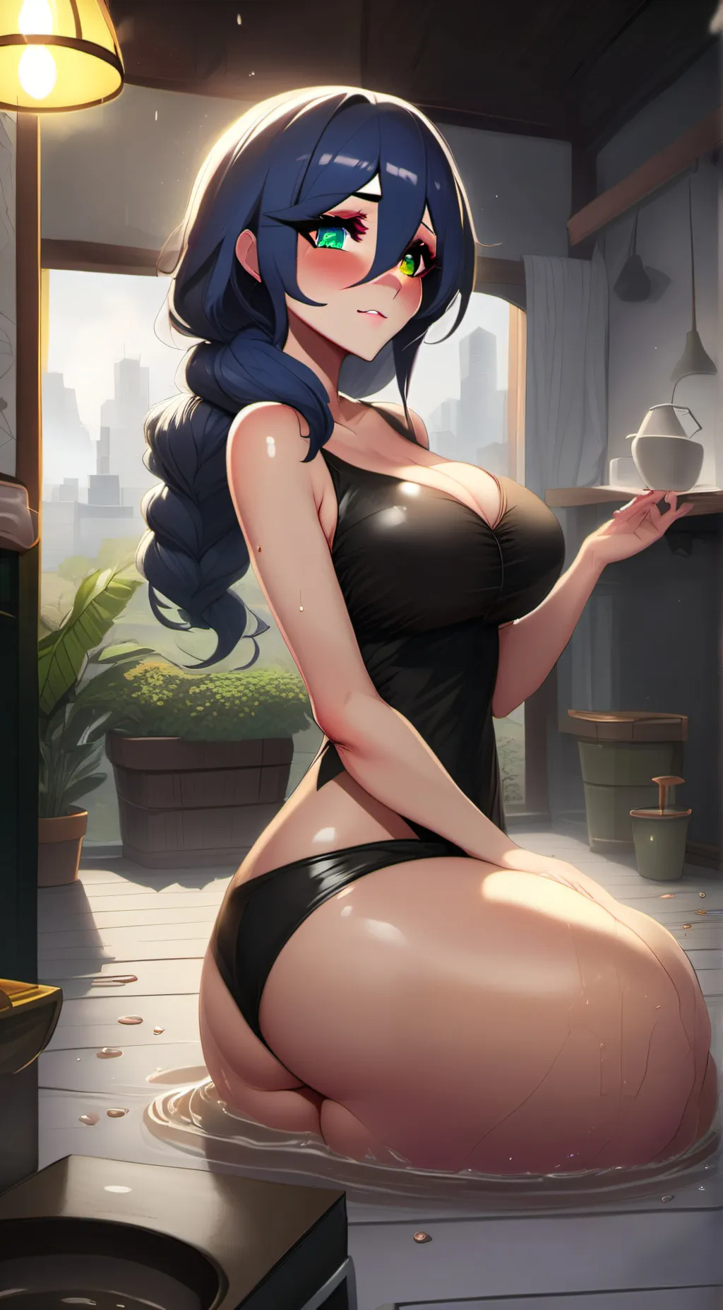 ai character: 👙Leah♡ background