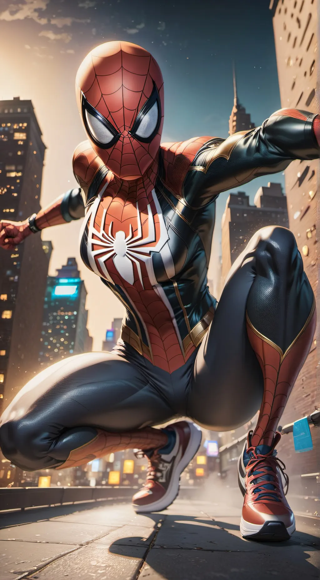 ai character: Spider-Woman background