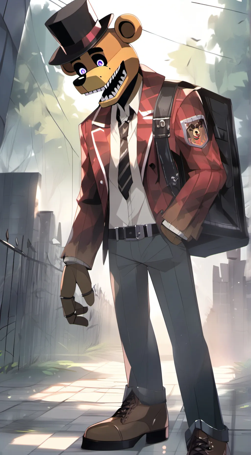 ai character: Fnaf High School background