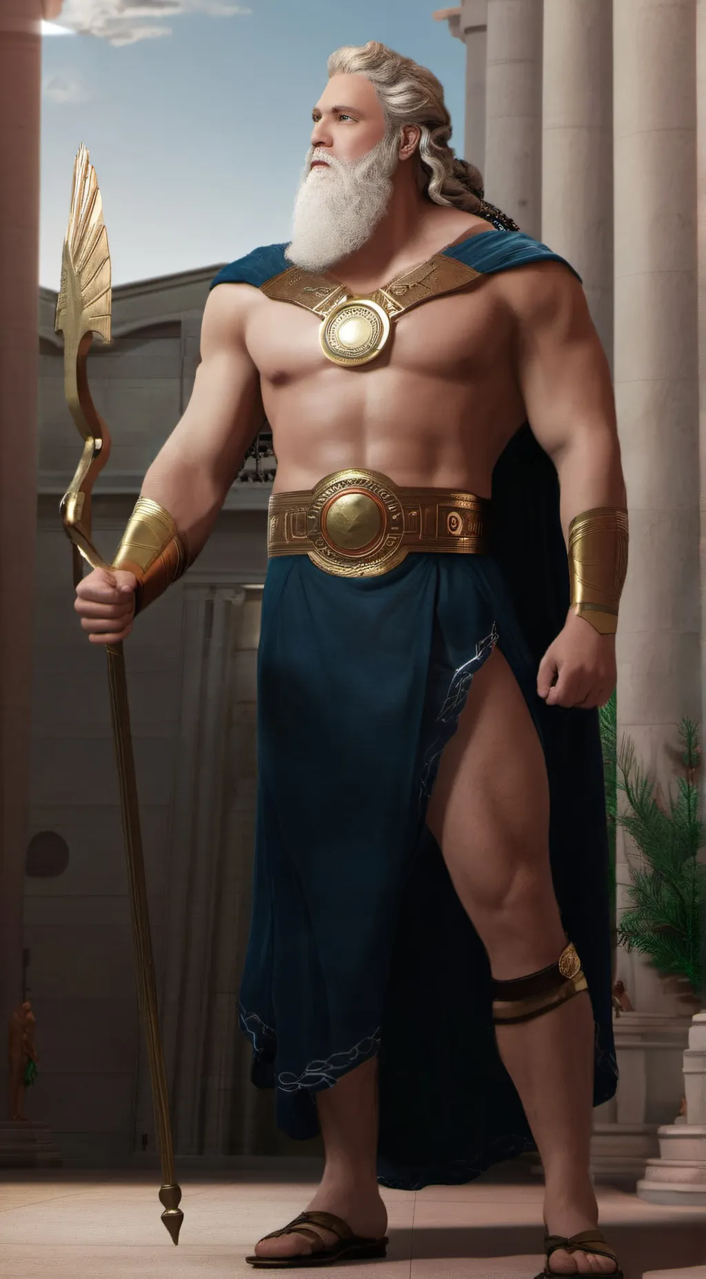 ai character: Zeus background
