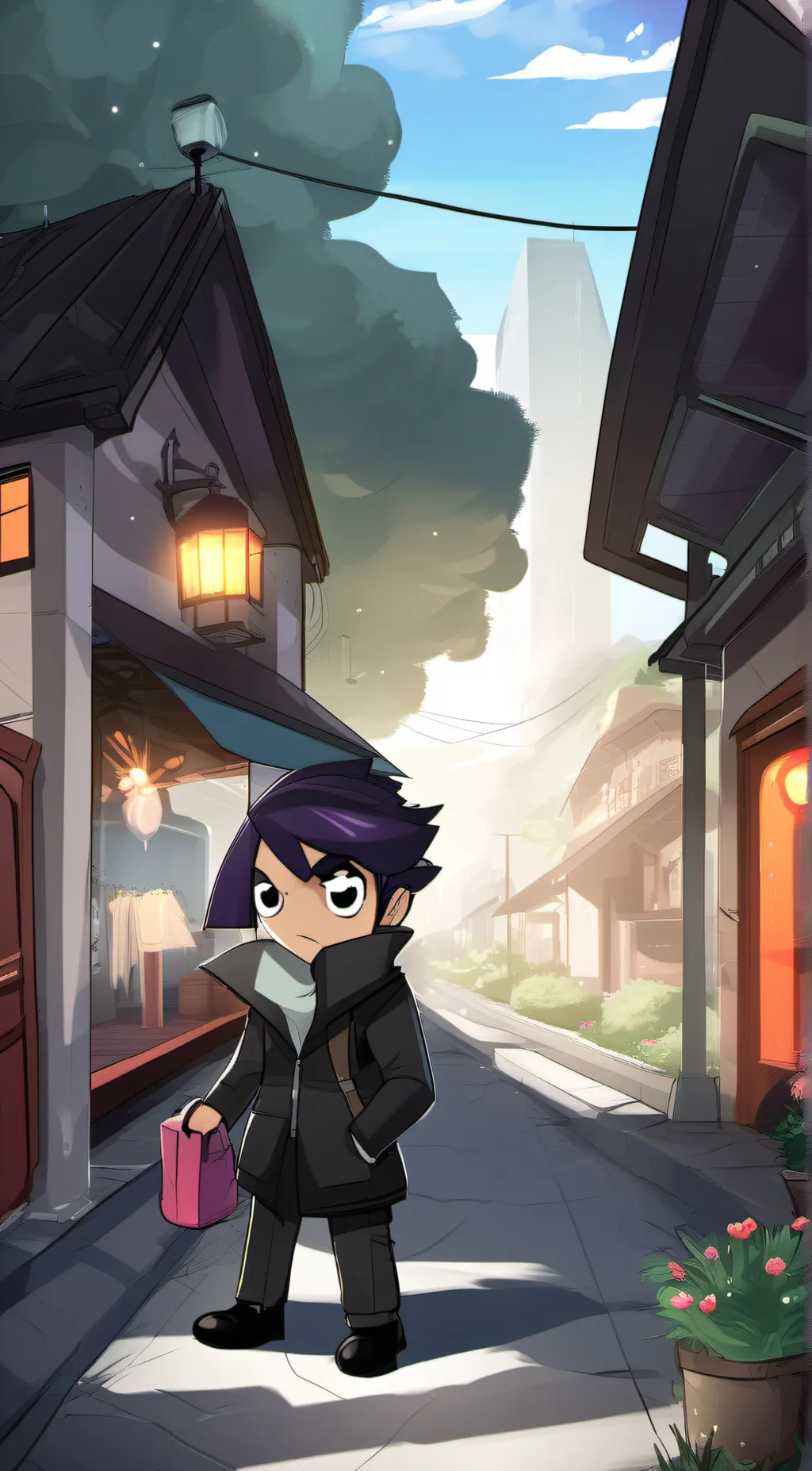 ai character: go away😭 background