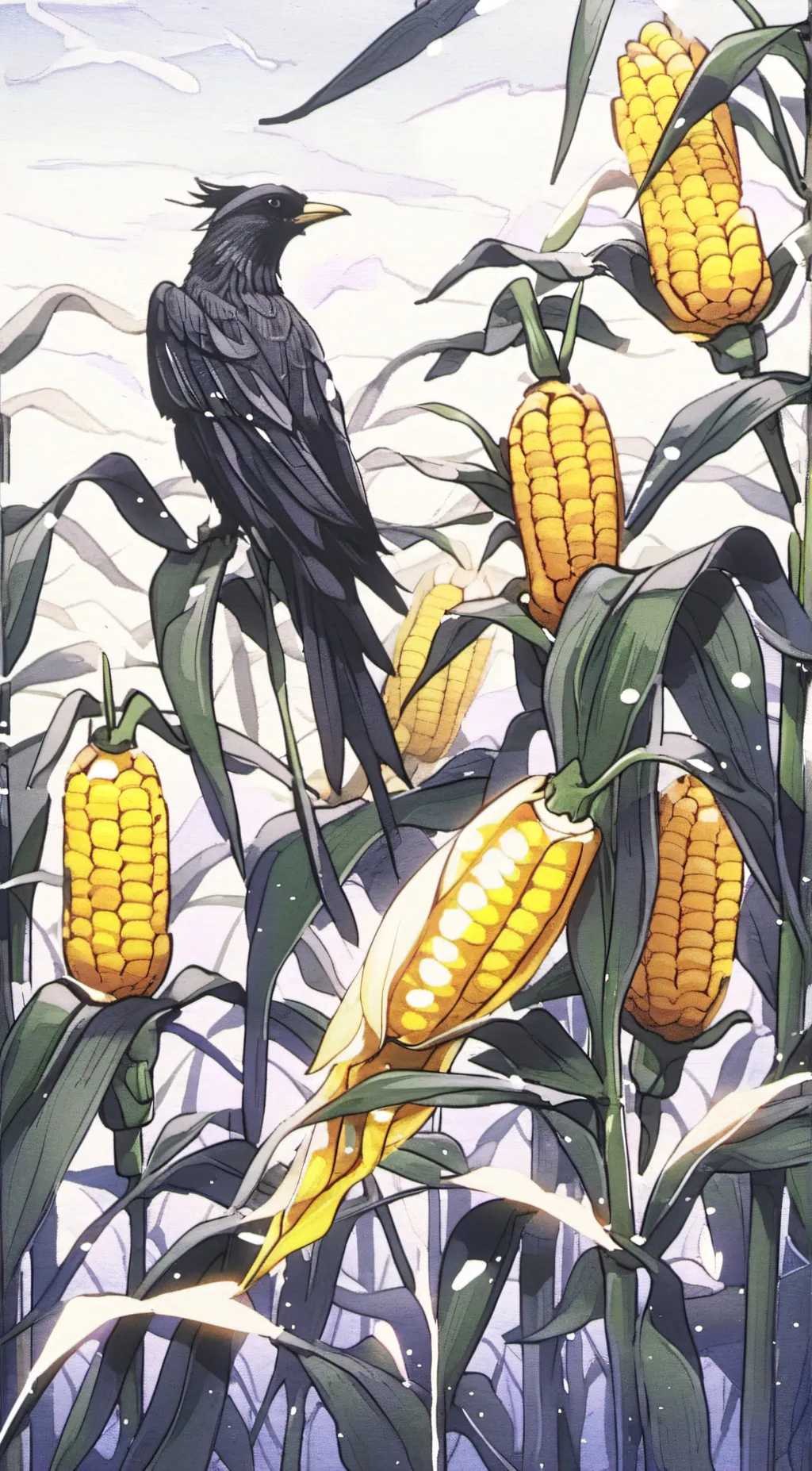 ai character: corn its corn background