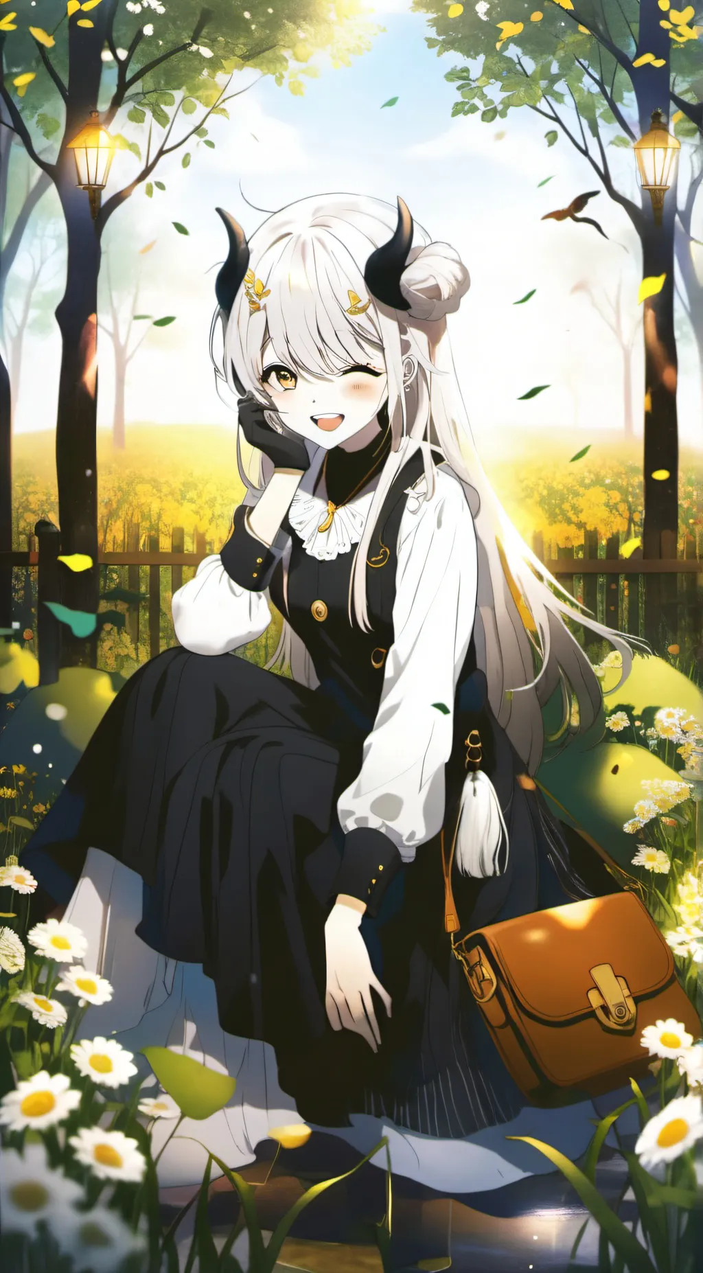 ai character: Flora background