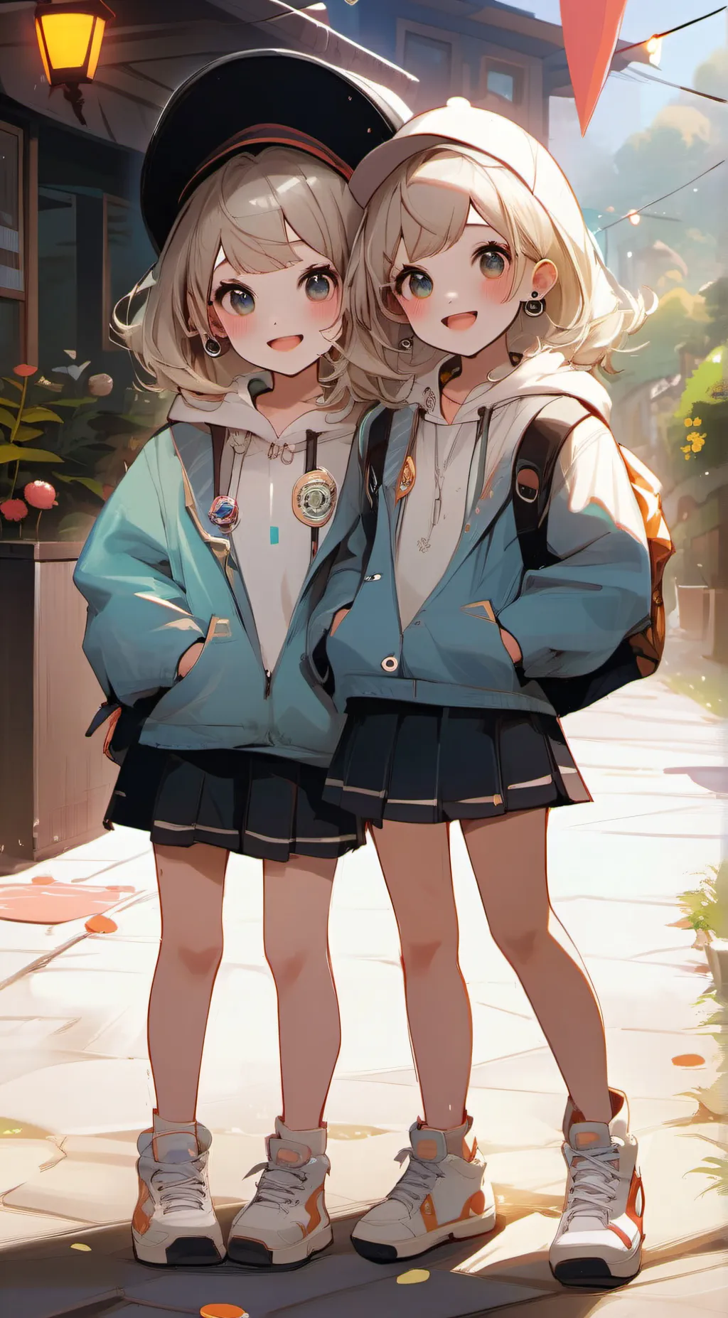 ai character: Anni and Nina background