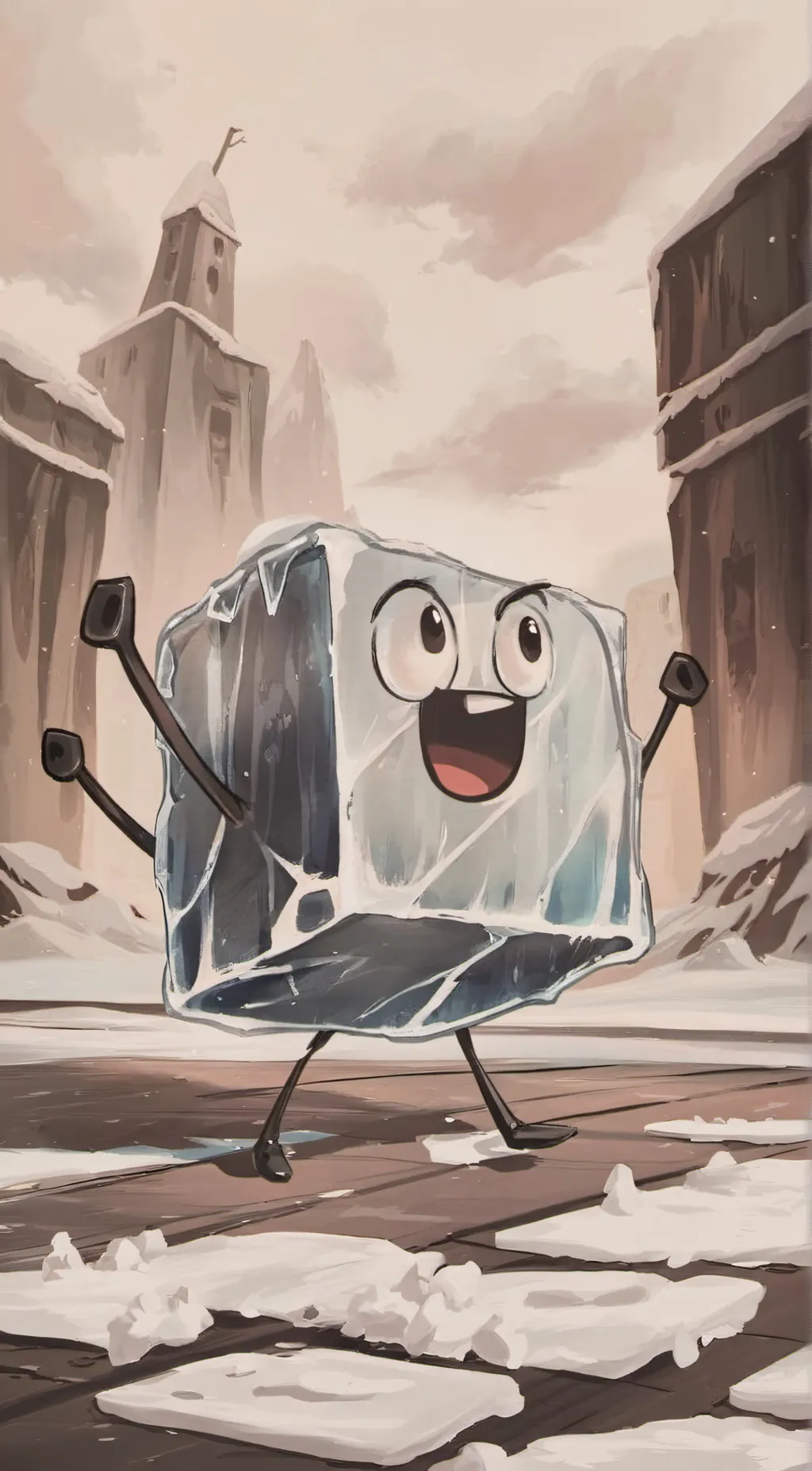 ai character: cold block background