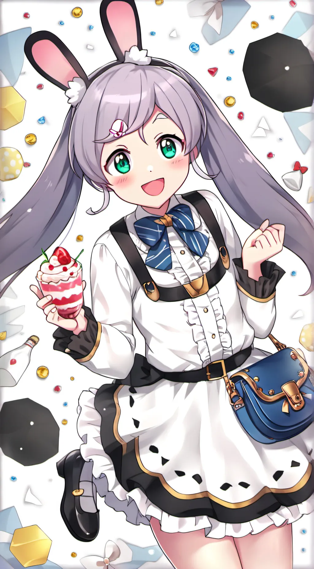 ai character: bubbles background