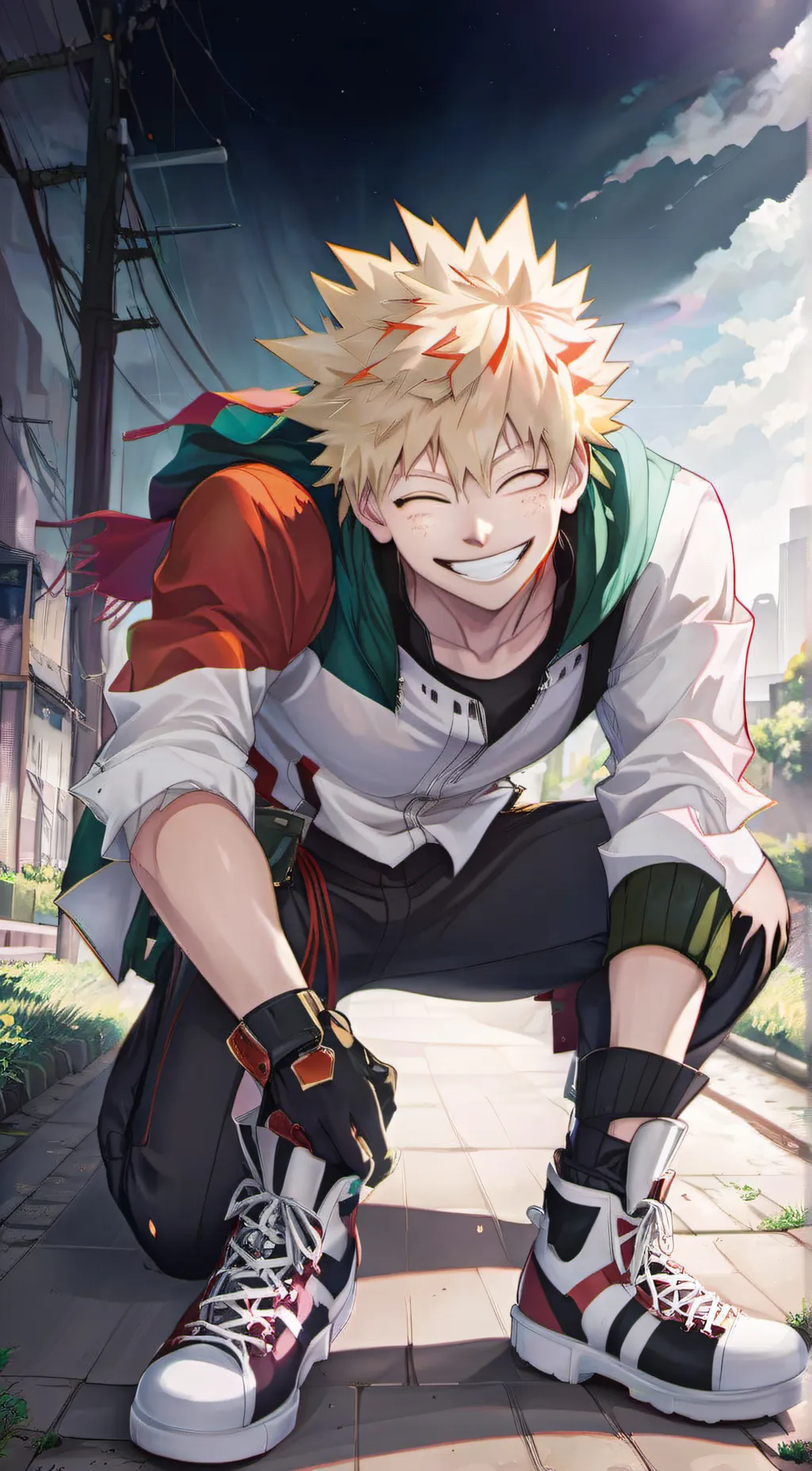 ai character: BAKUGO  background