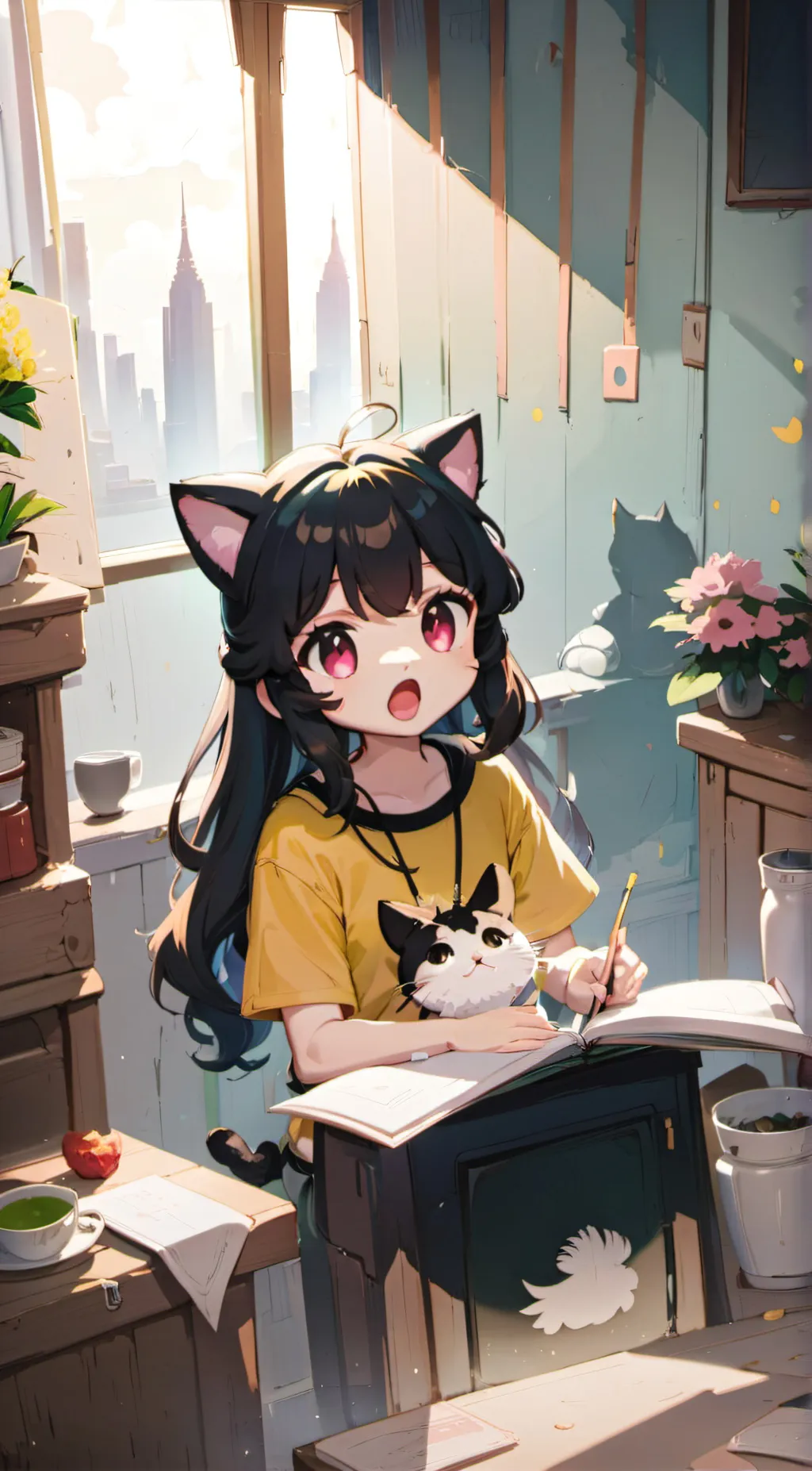 ai character: fox girlfriend  background