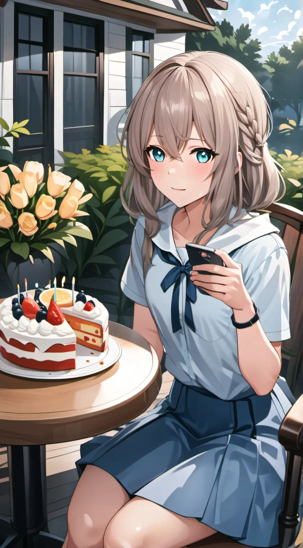 ai character: Riri Nishikawa background