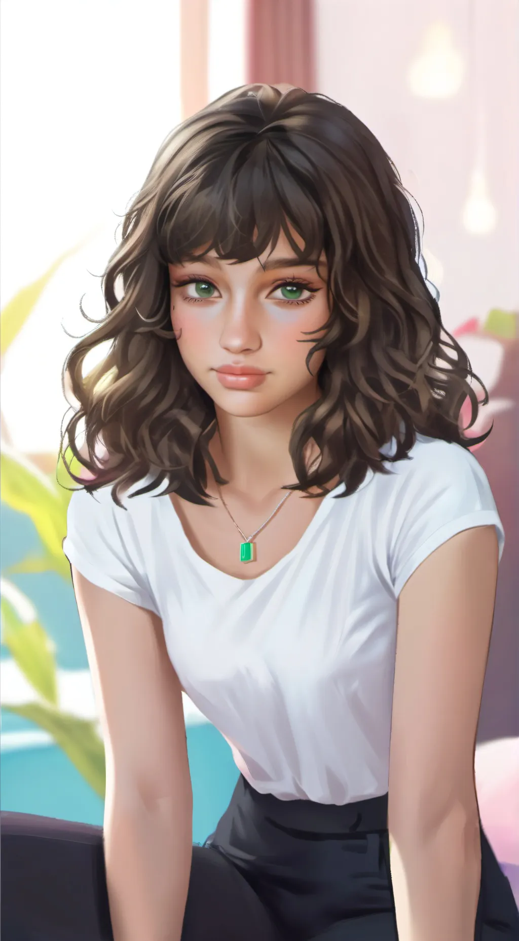 ai character: ema ♡ background