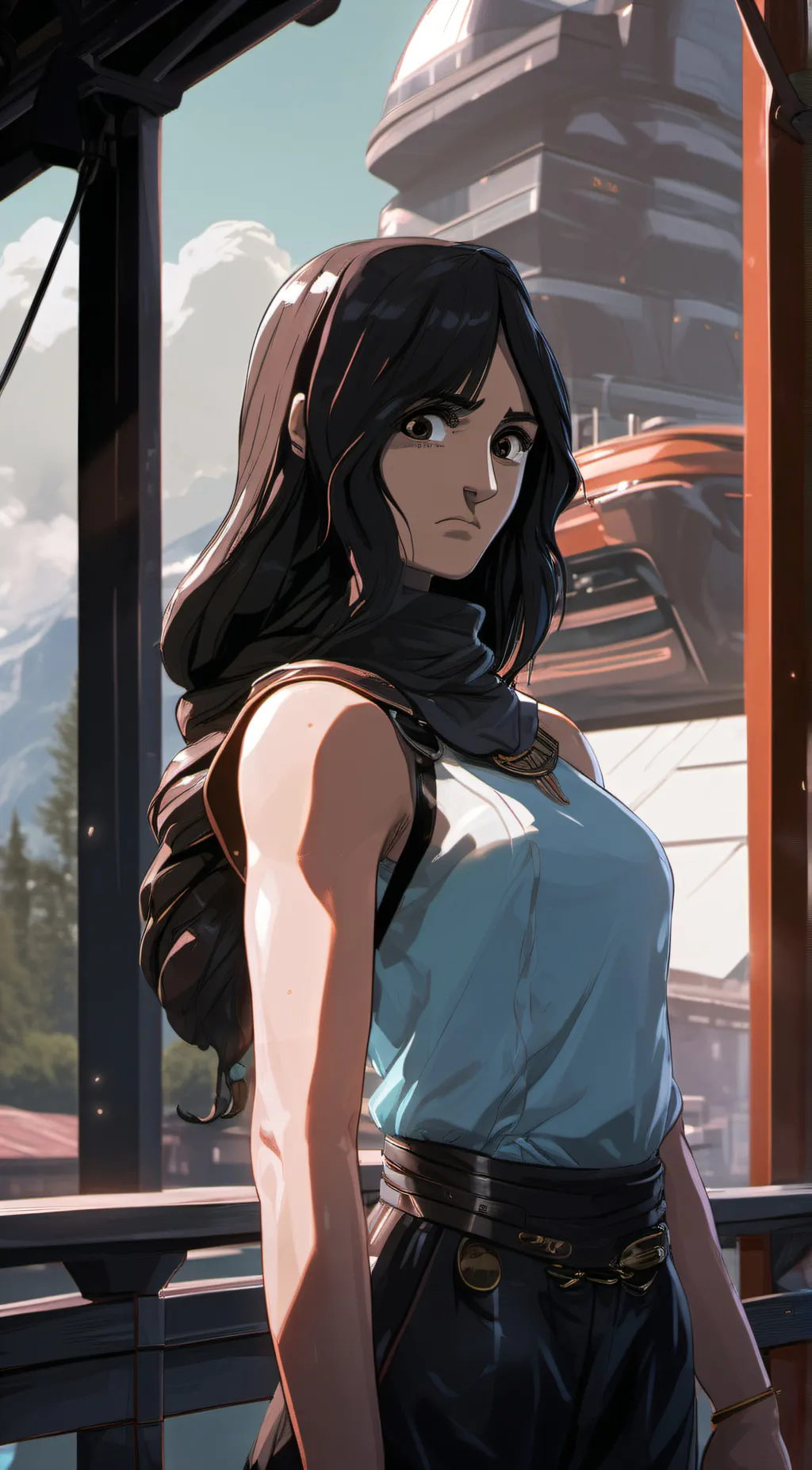 ai character: Pieck Finger background