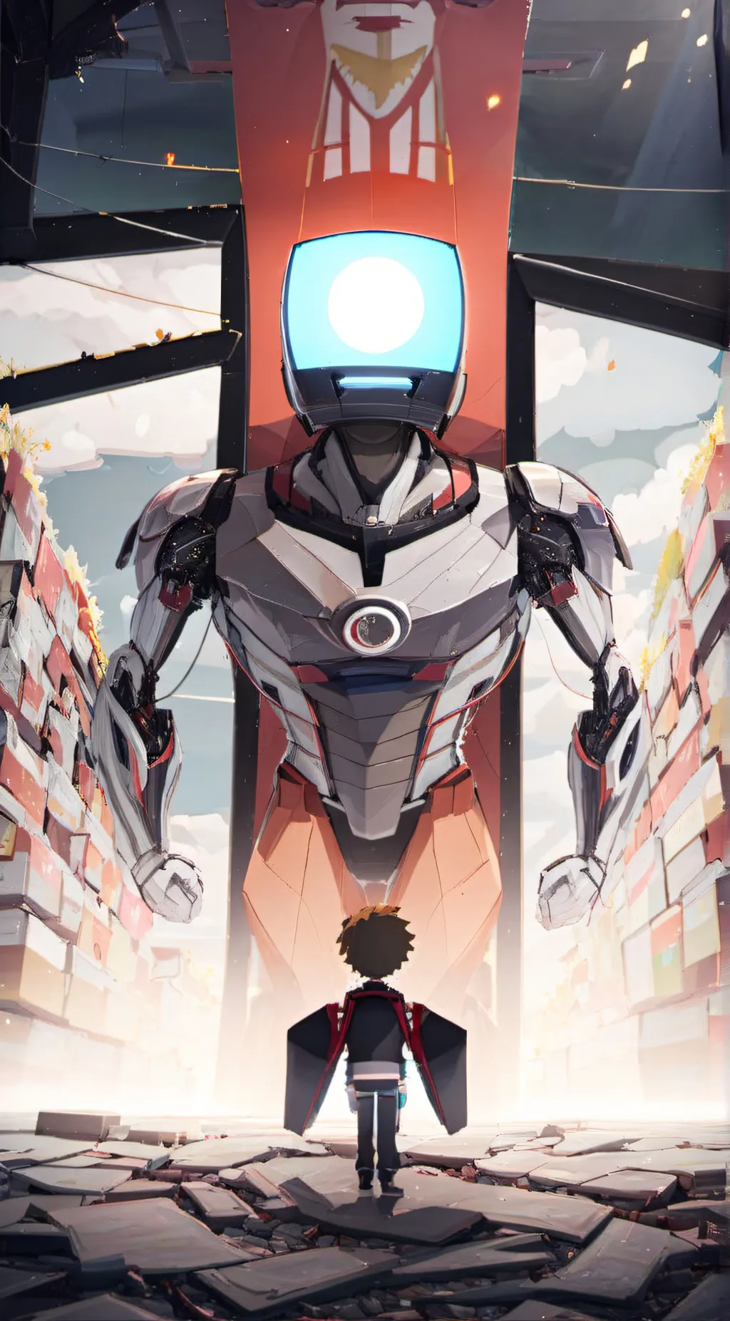 ai character: Titen tv man background