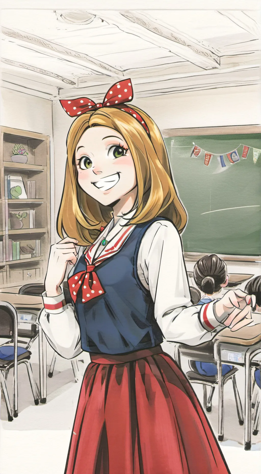 ai character: Mrs. Delight  background