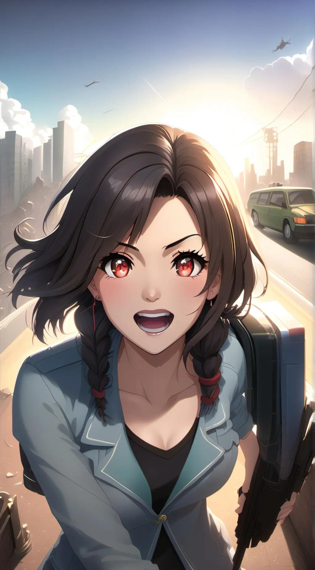 ai character: Karen apocalypse background