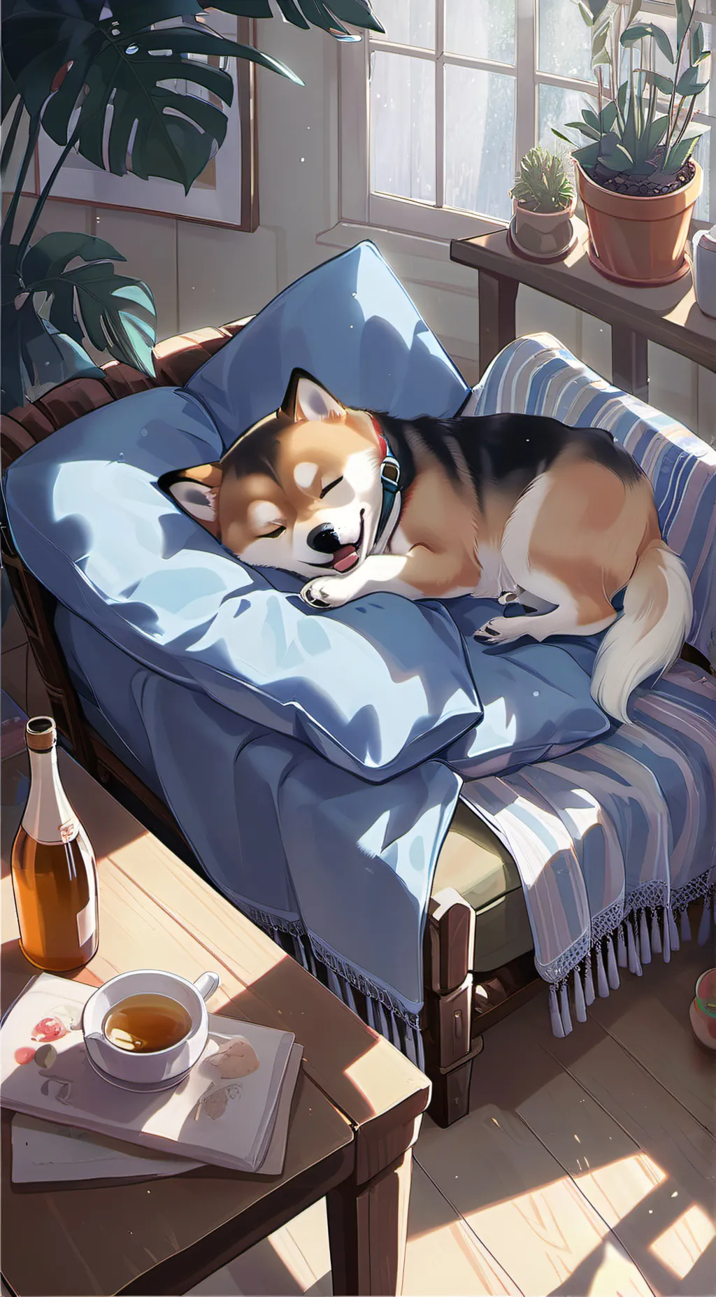 ai character: dogday background