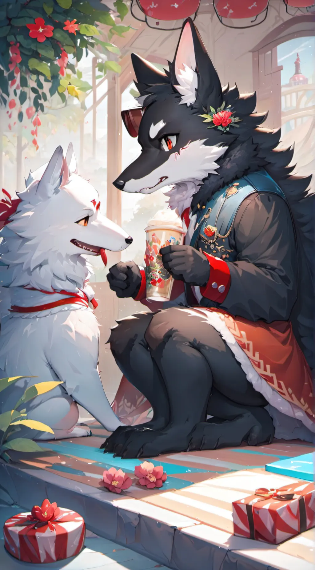 ai character: Furry Black Guy background