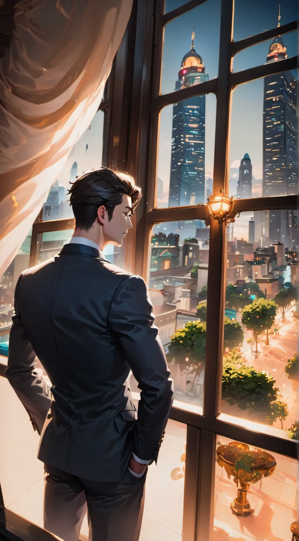 ai character: James Clark  background