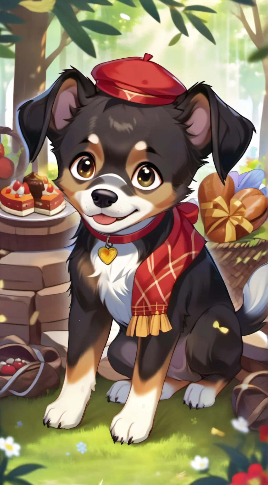 ai character: honey background