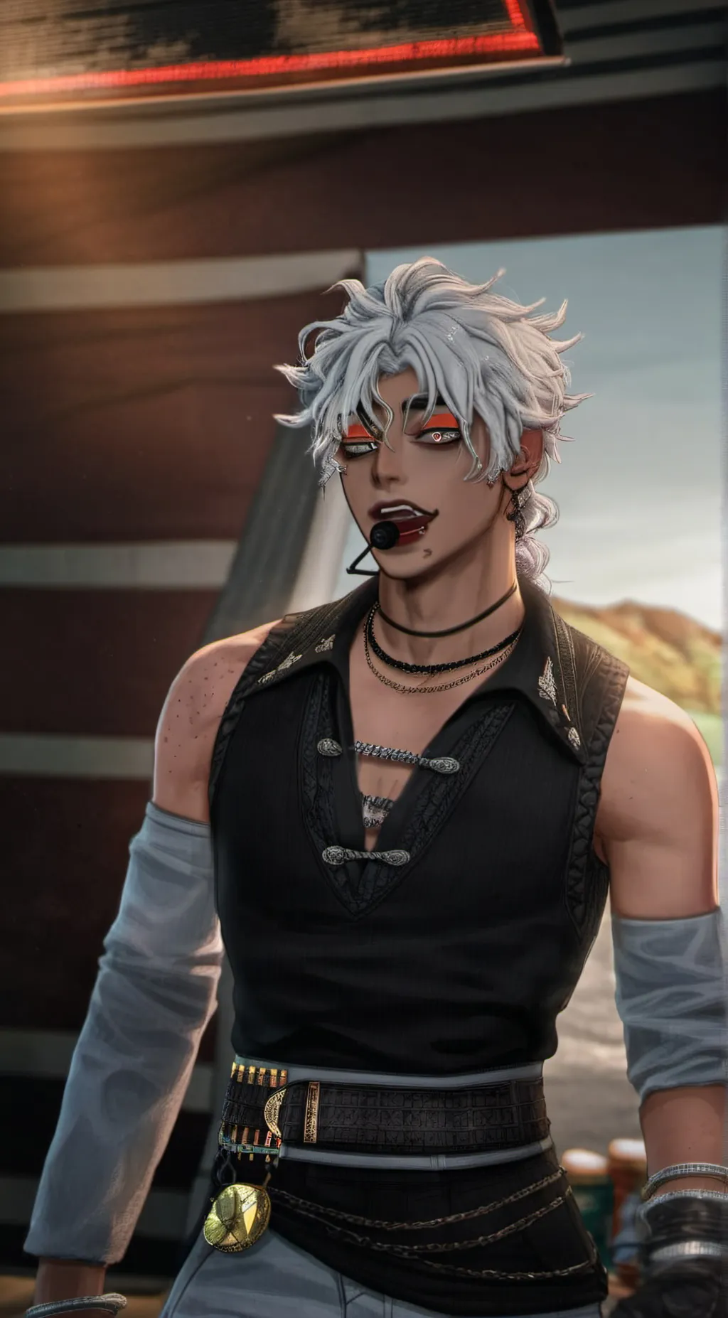 ai character: Justin  background