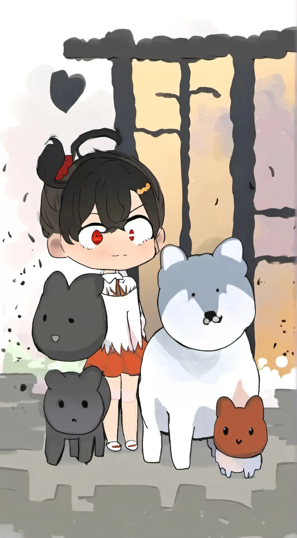 ai character: ein x pierce background