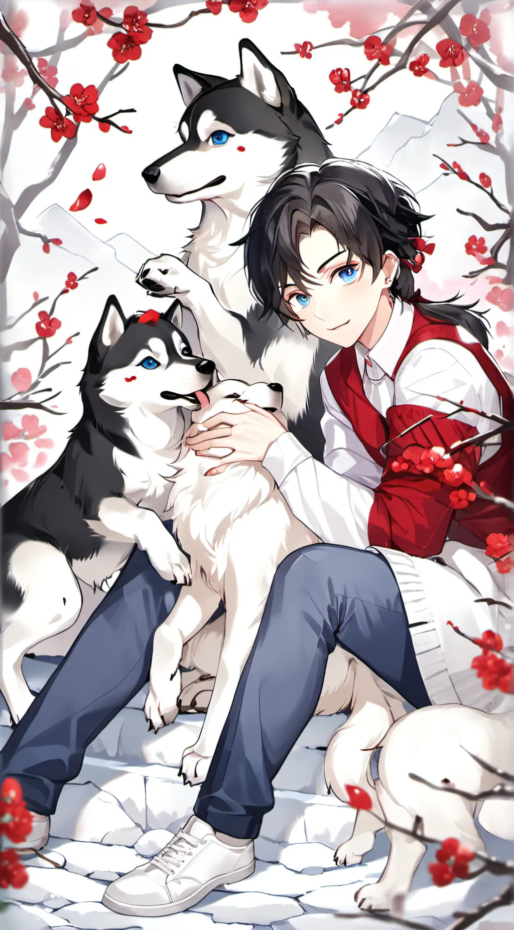 ai character: jase with pups background