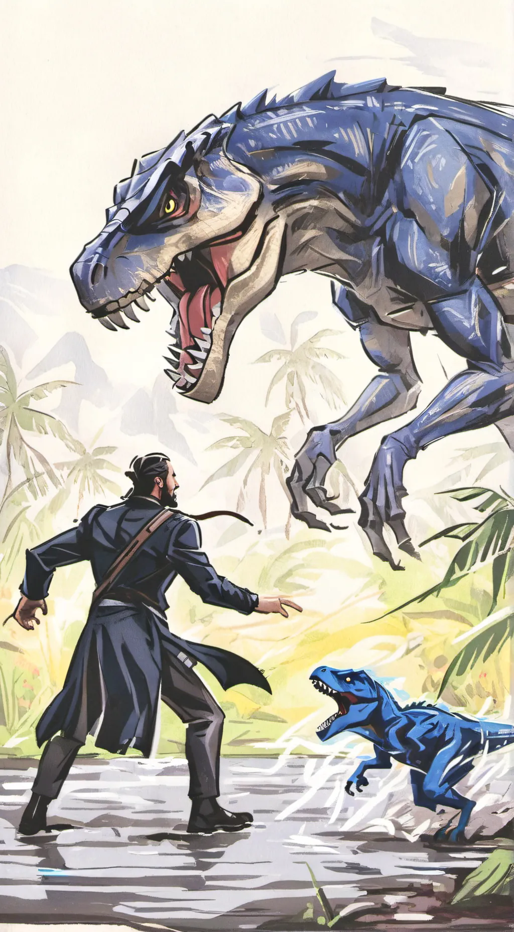 ai character: indoraptor  background