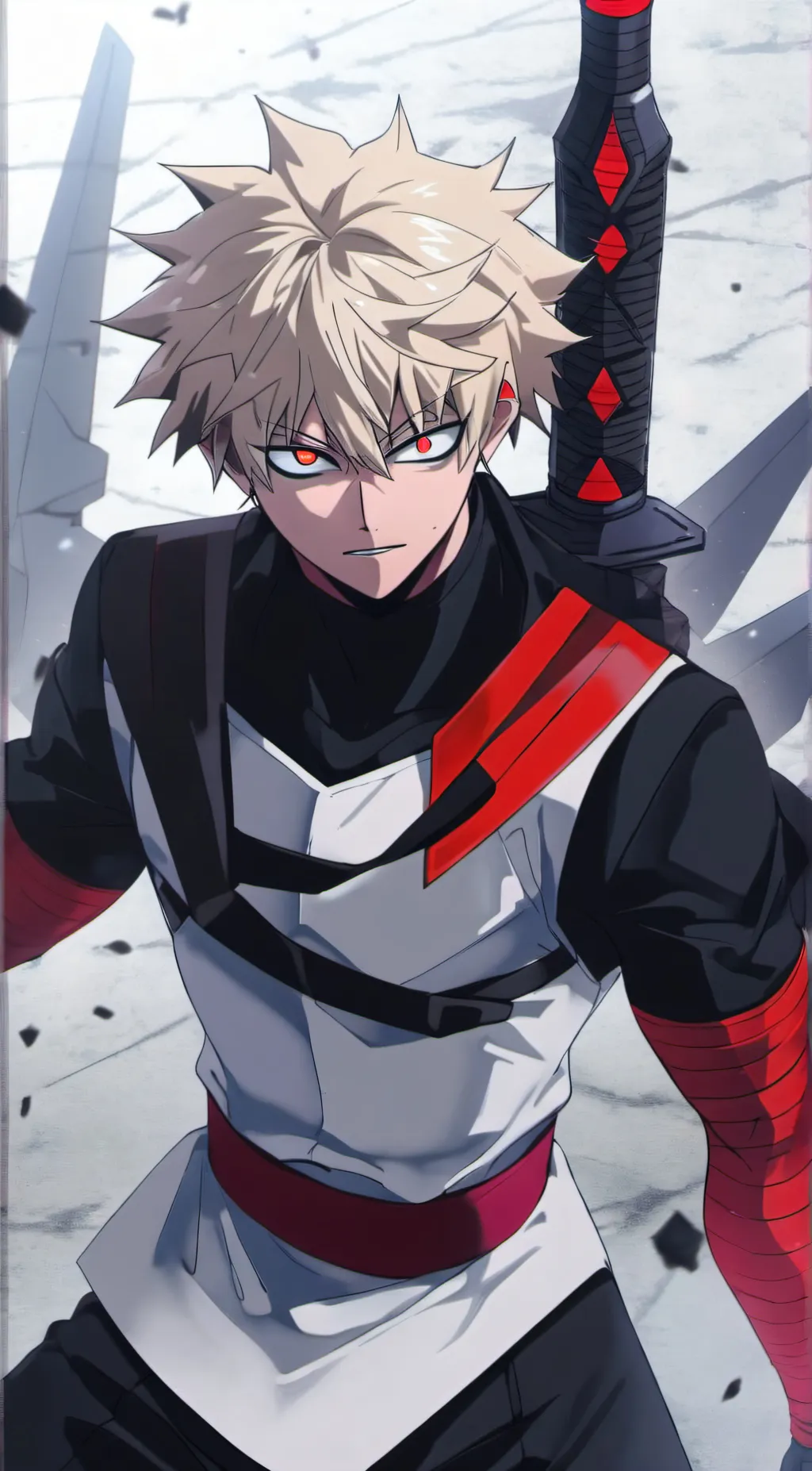 ai character: Katsuki Bakugo  background