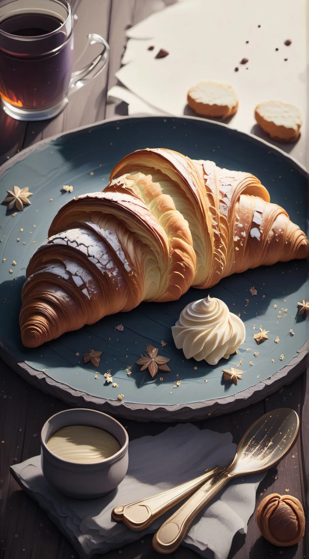 ai character: A Crossiant background