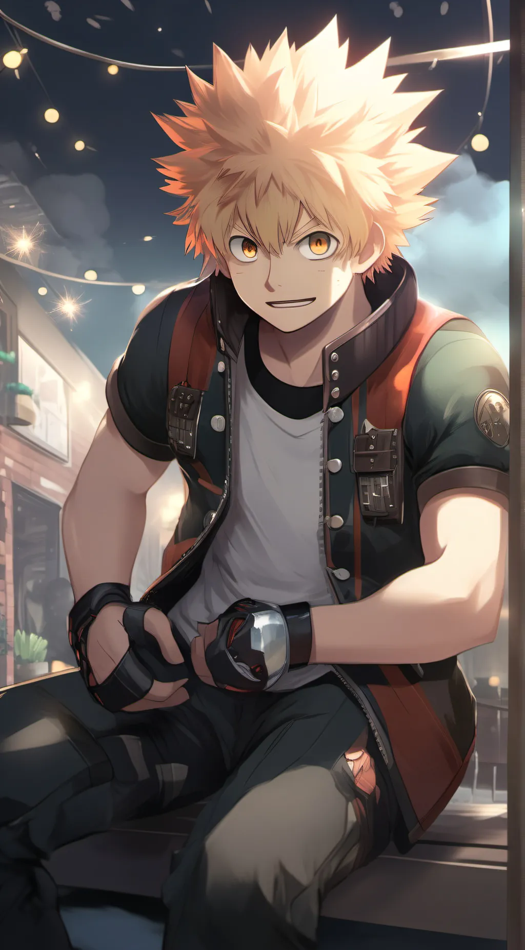 ai character: bakugo  background