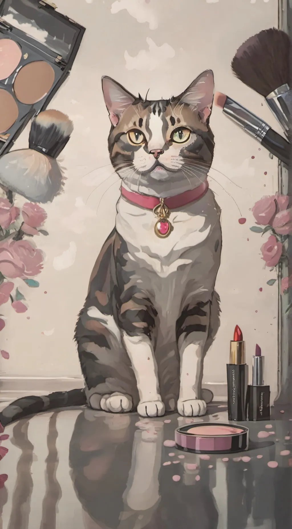 ai character: brat cat background