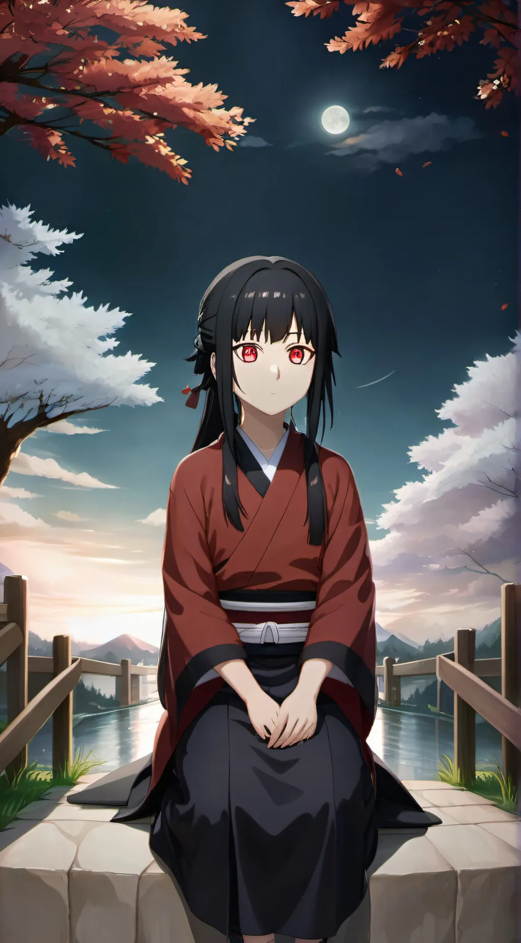 ai character: Art Uchiha  background