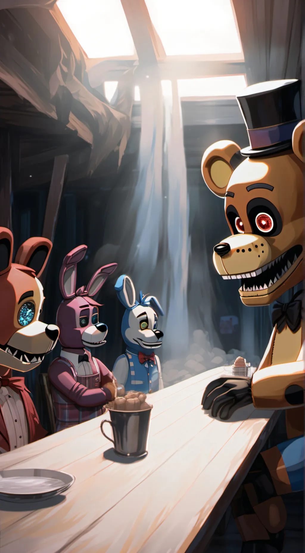 ai character: Freddie background