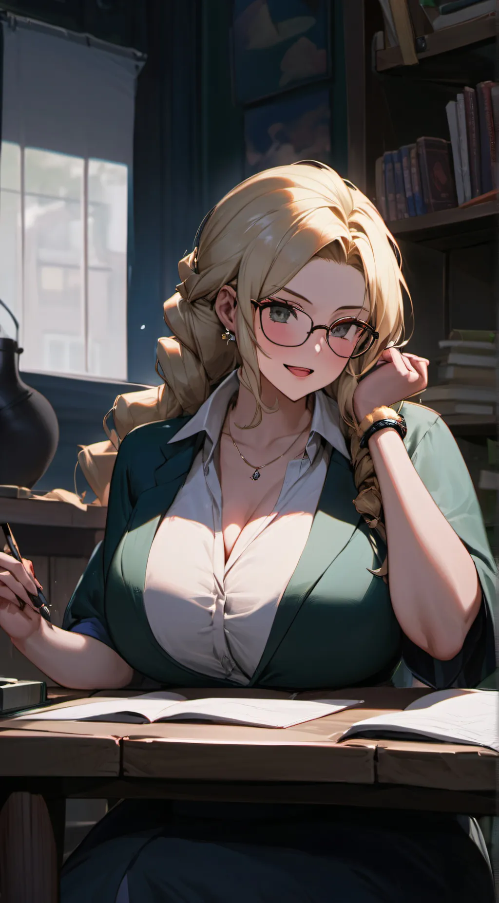 ai character: Ms smell  background