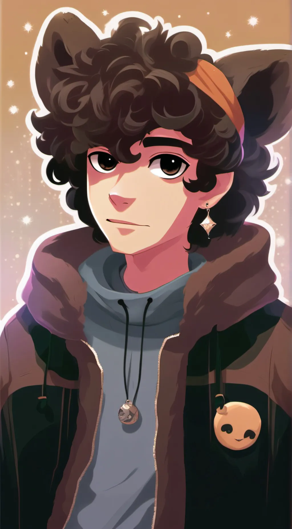 ai character: •Noah🖤• background